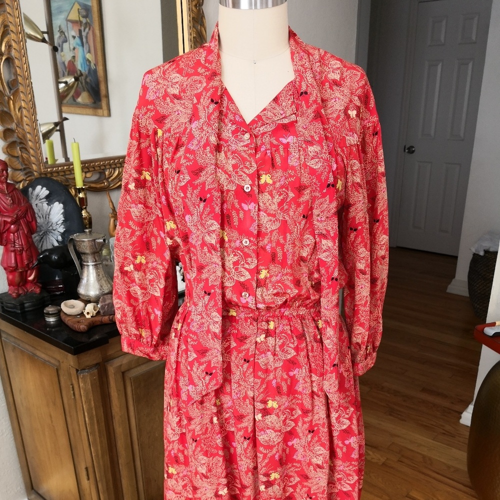 Vintage Silk Dress - 70's